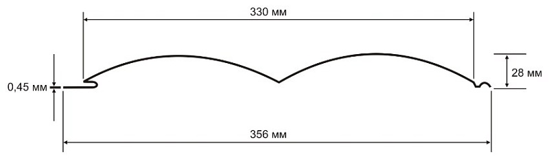 Сайдинг Блок Хаус 0.45 MATT RAL 3005